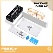 ÉÌƷͼƬ 16 | B0DPLTC8K6 | FEISEDY Vintage Square Blue Light Blocking Glasses Women Men 70s Flat Aviator Glasses Computer Anti Glare B0062
