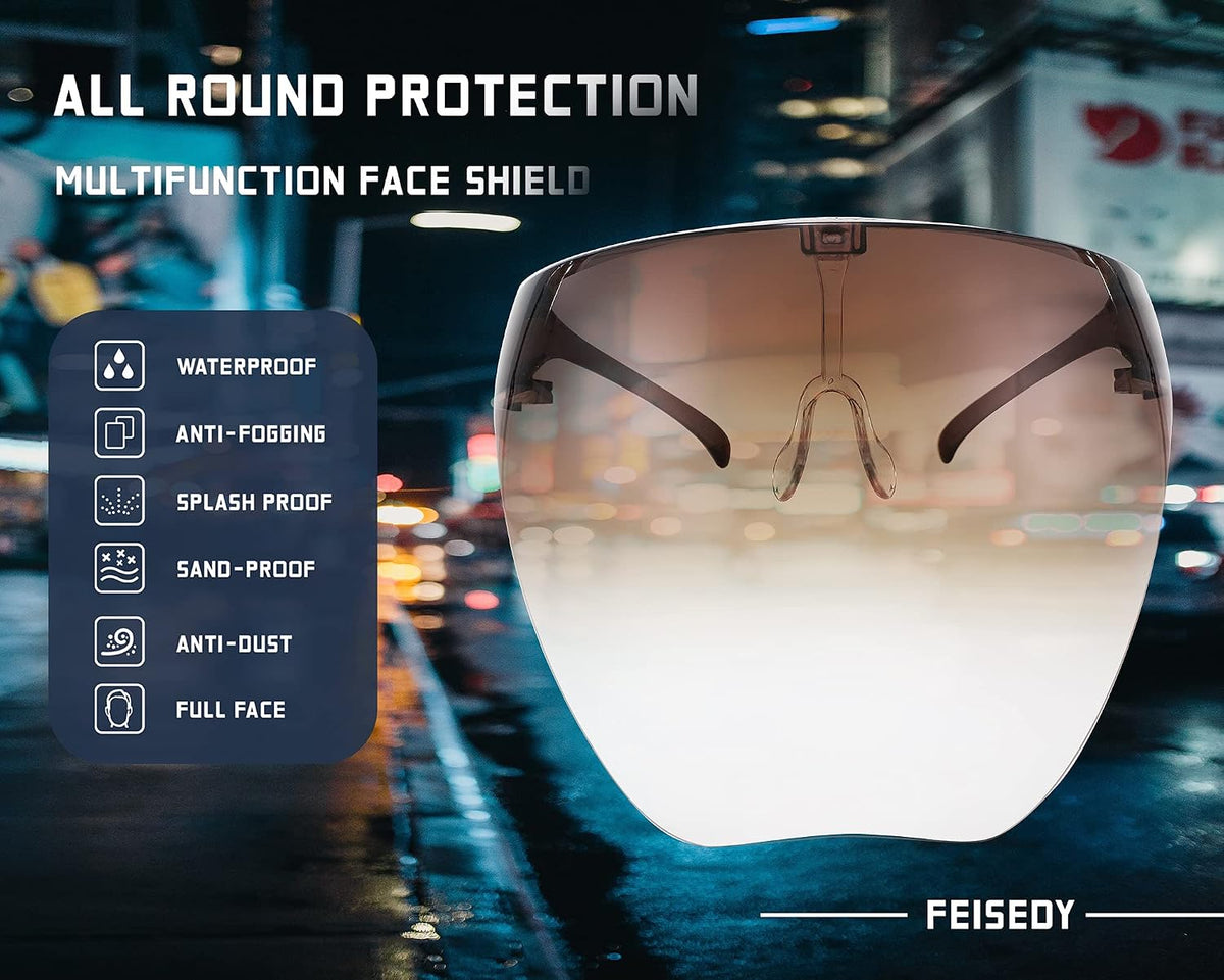 商品图片 19 | B097Y3FQJJ | FEISEDY Full Face Shield Sunglasses – Anti-Fog UV400 Mirror Visor
