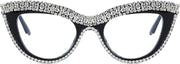 ÉÌƷͼƬ 22 | B0BLH5NHK8 | FEISEDY Diamond Blue Light Blocking Glasses Cat Eye Rhinestone Women Oversized Anti Eyestrain Computer Glasses Frame B2358