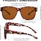 商品图片 34 | B0GQH1CMTJ | FEISEDY Fit Over Glasses Polarized Sunglasses Oversized Square UV400 B0250