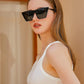 商品图片 2 | B08R8QL6DQ | FEISEDY Vintage Polarized Square Cat Eye Sunglasses Women Trendy Fashion Cateye Polarized Sunglasses B2692