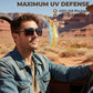 商品图片 62 | B09SDC5BD5 | FEISEDY Sunglasses Mens Women Vintage Pilot Square Trendy Metal Steampunk Fishing Driving Sun Glasses B2894
