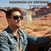 ÉÌƷͼƬ 62 | B09SDC5BD5 | FEISEDY Sunglasses Mens Women Vintage Pilot Square Trendy Metal Steampunk Fishing Driving Sun Glasses B2894