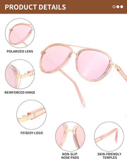 ÉÌƷͼƬ 30 | B0FPQ6L6K1 | FEISEDY Retro Polarized Aviator Sunglasses for Women Men B0259