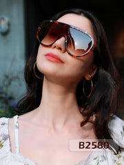 ÉÌƷͼƬ 2 | B085PPHWTZ | FEISEDY Retro Oversized Sunglasses Women Men One Piece Frame B2580
