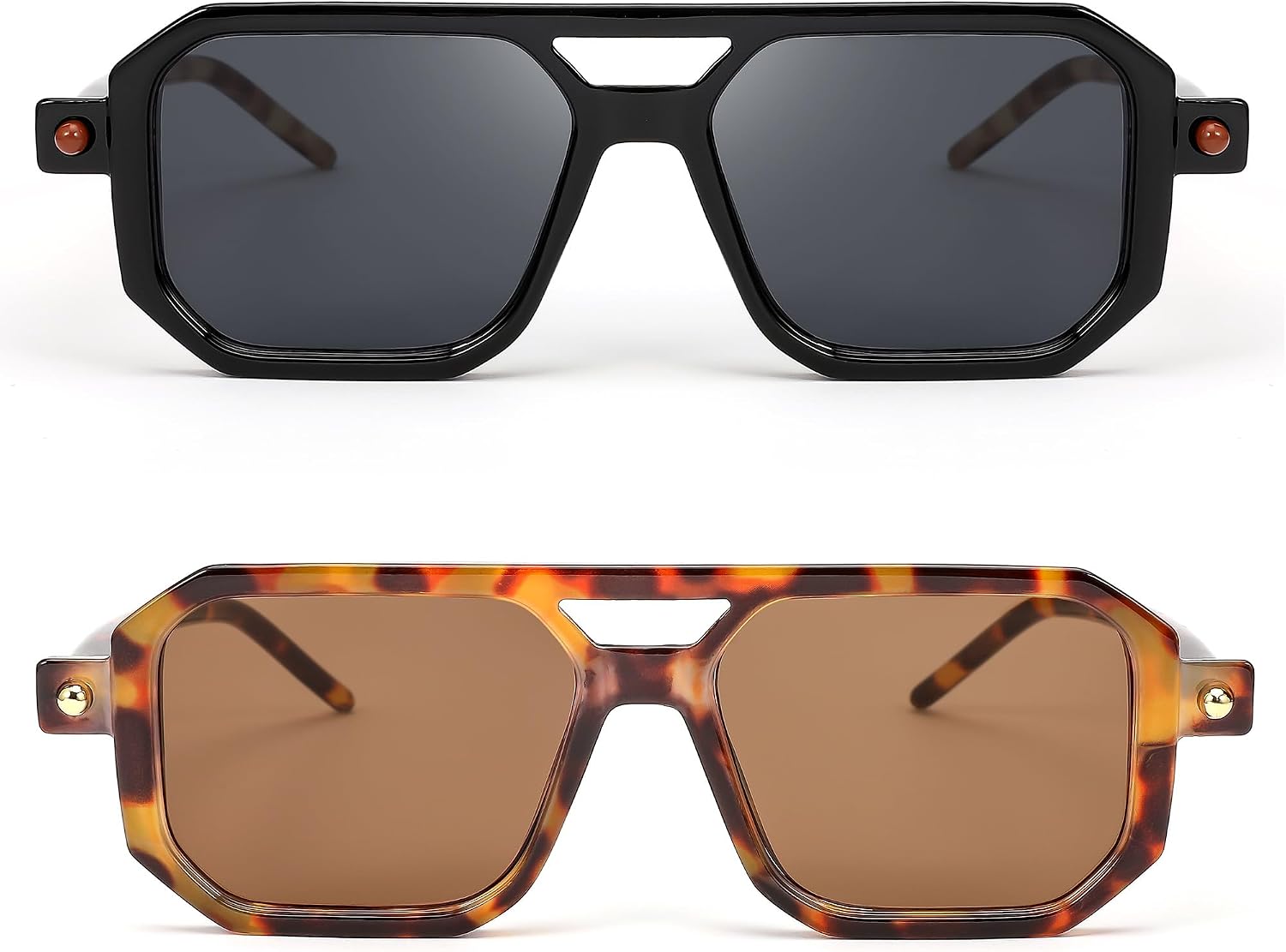 商品图片 70 | B09YTJ4FQZ | FEISEDY Vintage Square 70s Flat Aviator Sunglasses Women Men Classic Retro Stylish Frame UV400 Sunglasses B2622