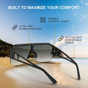 ÉÌƷͼƬ 43 | B09L4V27YS | FEISEDY Square Oversized Sunglasses for Men Women Flat Top B2765