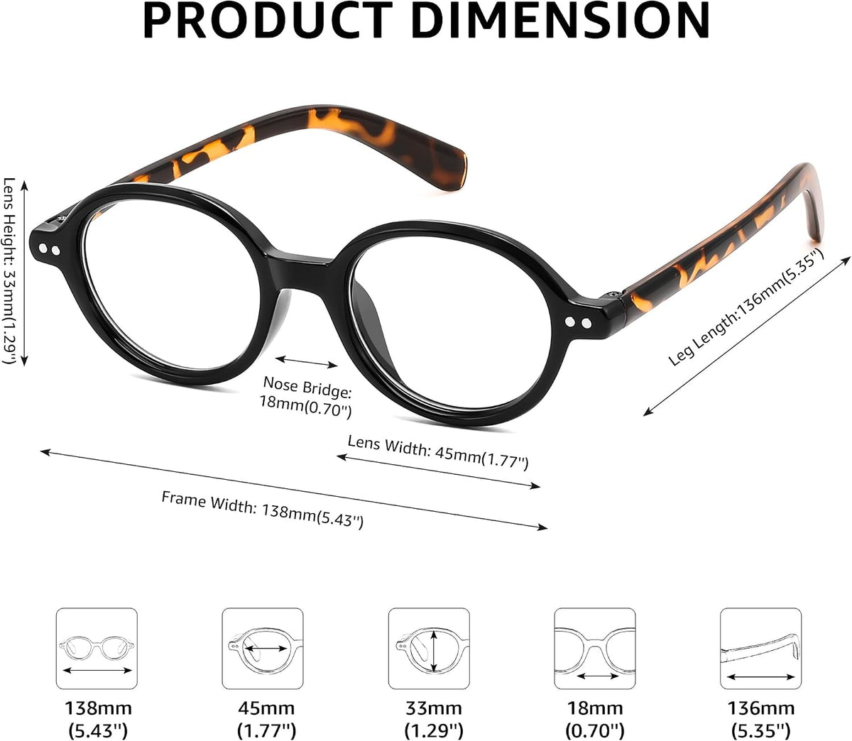 ÉÌƷͼƬ 11 | B0FR9T1TCC | FEISEDY Vintage Oval Blue Light Reading Glasses for Women, Stylish Lightweight 90s Reader B0327