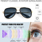 商品图片 16 | B0CF232CFR | FEISEDY Aviator Sunglasses Men Women, Square Retro 70s Vintage Classic Frame, UV400 Driving Fishing Golf Hiking B0036