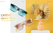 ÉÌƷͼƬ 74 | B0C5378735 | FEISEDY Vintage Square Cat Eye Sunglasses Women Trendy Cateye Sunglasses B2473