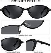 ÉÌƷͼƬ 18 | B0GVDPV1W4 | FEISEDY Metal Oval Sunglasses UV400 Protection for Women and Men B0429