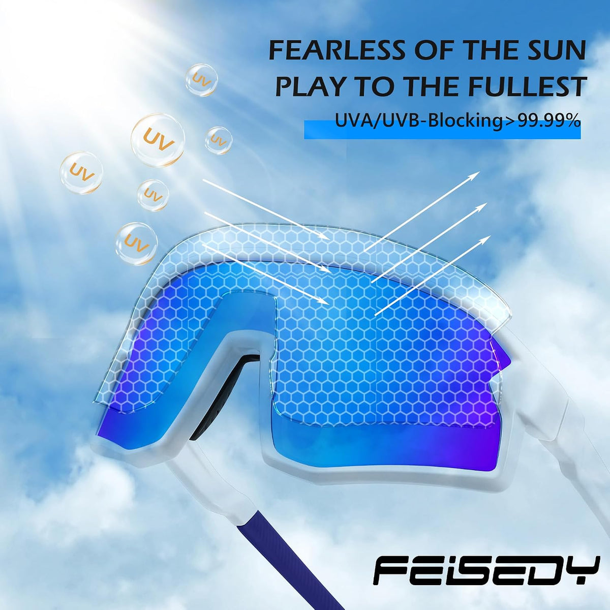 ÉÌƷͼƬ 39 | B0D73JNPNN | FEISEDY Kids Sunglasses Polarized Youth Baseball Sunglasses Sports Cycling Glasses for Boys Girls Age 4-8 B0183