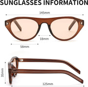 ÉÌƷͼƬ 14 | B0GSYML7HF | FEISEDY Retro Oval Cat Eye Sunglasses for Women Men B0411