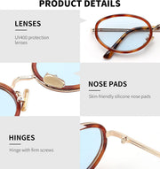 ÉÌƷͼƬ 12 | B0H2XM1HNJ | FEISEDY 90s Retro Oval Cat Eye Sunglasses UV400 Small Face B0450