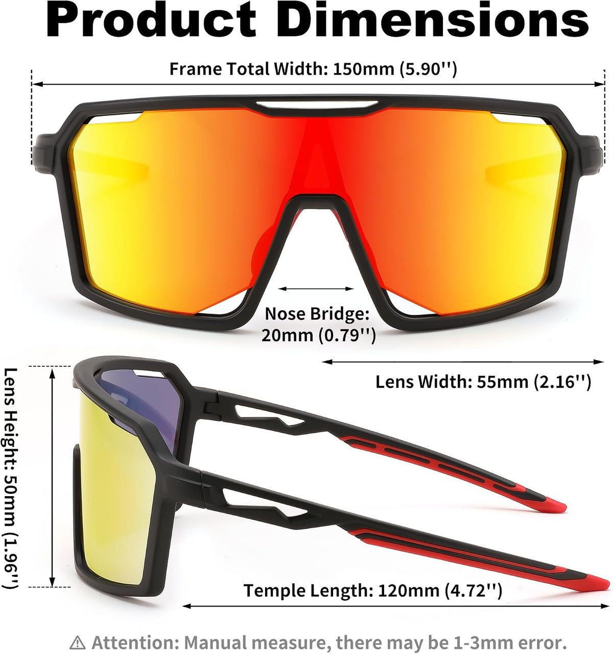 ÉÌƷͼƬ 14 | B0D2XDTT5X | FEISEDY Sports Cycling Sunglasses for Men Women, UV400 Protection Baseball Running Fishing Biking B0168
