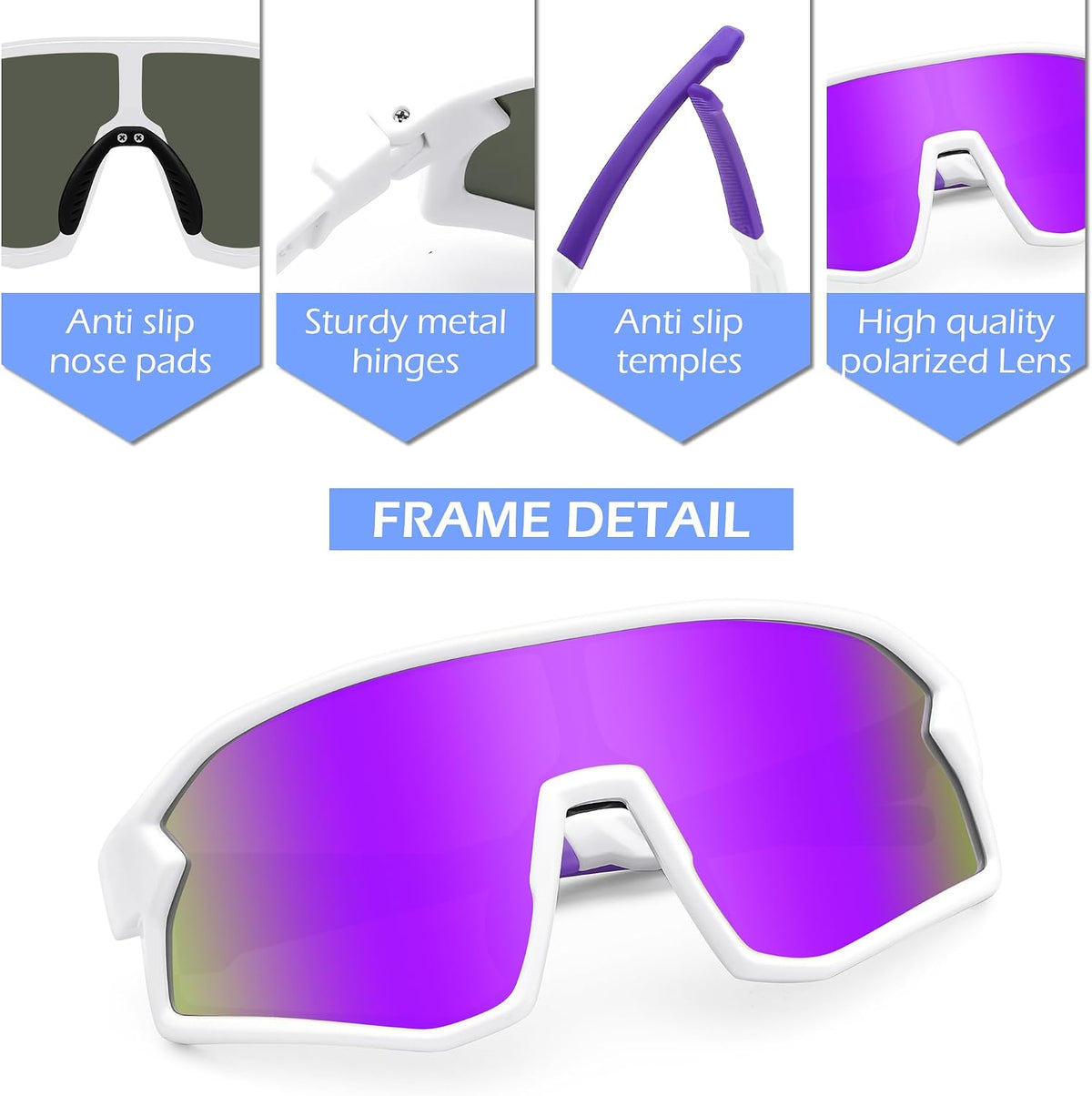 ÉÌƷͼƬ 47 | B0D73JNPNN | FEISEDY Kids Sunglasses Polarized Youth Baseball Sunglasses Sports Cycling Glasses for Boys Girls Age 4-8 B0183