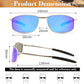 商品图片 34 | B07GSRV2H5 | FEISEDY Rectangle Polarized Square Sunglasses for Men Women B2444