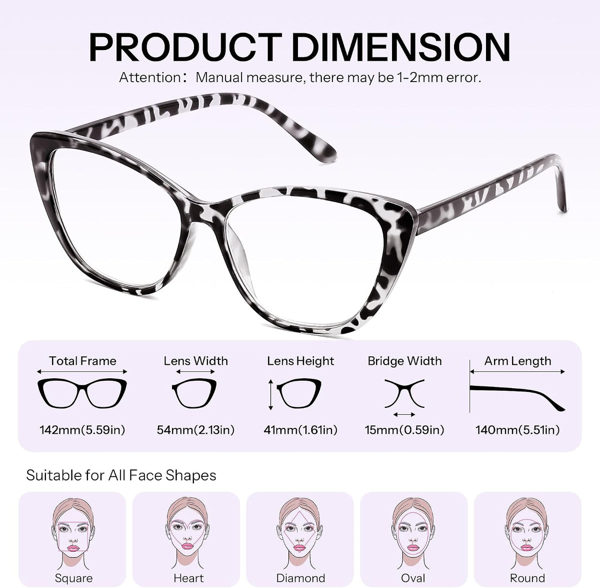 ÉÌƷͼƬ 11 | B0G8D97VW9 | FEISEDY 3 Pack Cat Eye Reading Glasses Blue Light Blocking Women/Men B0374