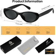 ÉÌƷͼƬ 35 | B0H6WC71MZ | FEISEDY Retro Oval Polarized Sunglasses for Women Cat Eye TR90 Shades B0460