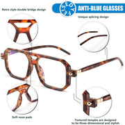 ÉÌƷͼƬ 35 | B0DPLTC8K6 | FEISEDY Vintage Square Blue Light Blocking Glasses Women Men 70s Flat Aviator Glasses Computer Anti Glare B0062