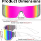 商品图片 7 | B0D3PKKSD9 | FEISEDY Trendy Futuristic Wrap Sunglasses Flat Top Mirrored One Piece Lens Reflective Sun Glasses for Women Men B0161