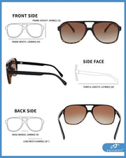 ÉÌƷͼƬ 156 | B0CB543WBD | FEISEDY Vintage Retro 70s Plastic Aviator Sunglasses Women Men Classic Large Squared Frame B2751