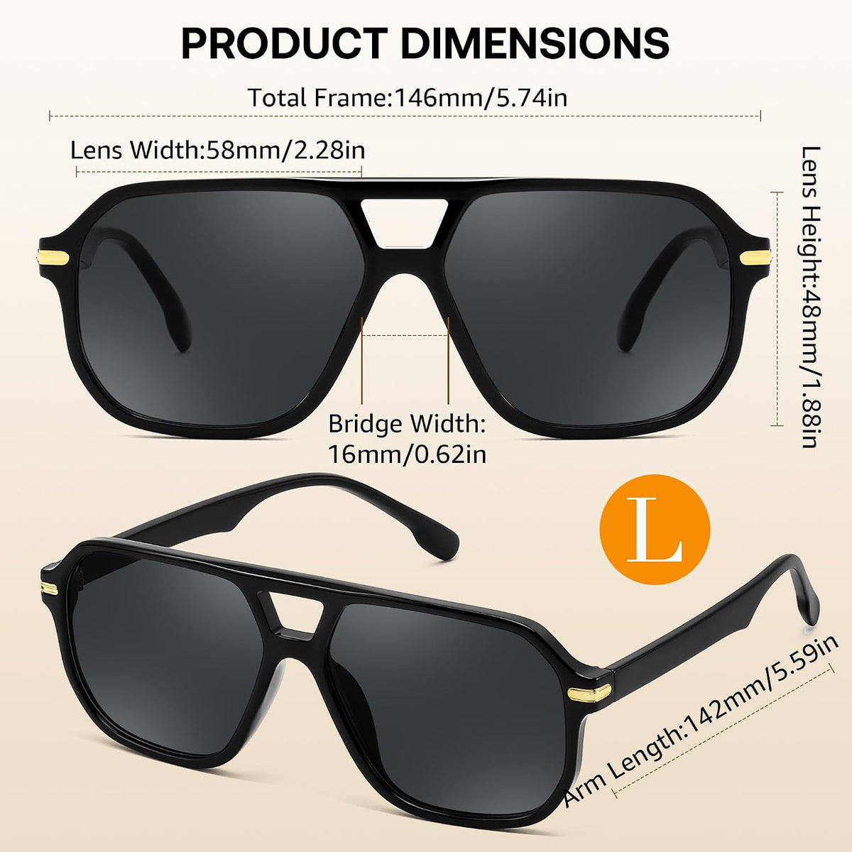 ÉÌƷͼƬ 18 | B0GTPJLQQN | FEISEDY Women Men Aviator Sunglasses UV400 Protection, Retro Trendy Square Frame for Driving Fishing Outdoor Daily B0425