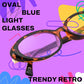商品图片 10 | B0F6MW26L2 | FEISEDY Oval Blue Light Glasses for Woman Vintage Small Face Lightweight Eyeglasses Retro Nerd Y2K Frame B0290