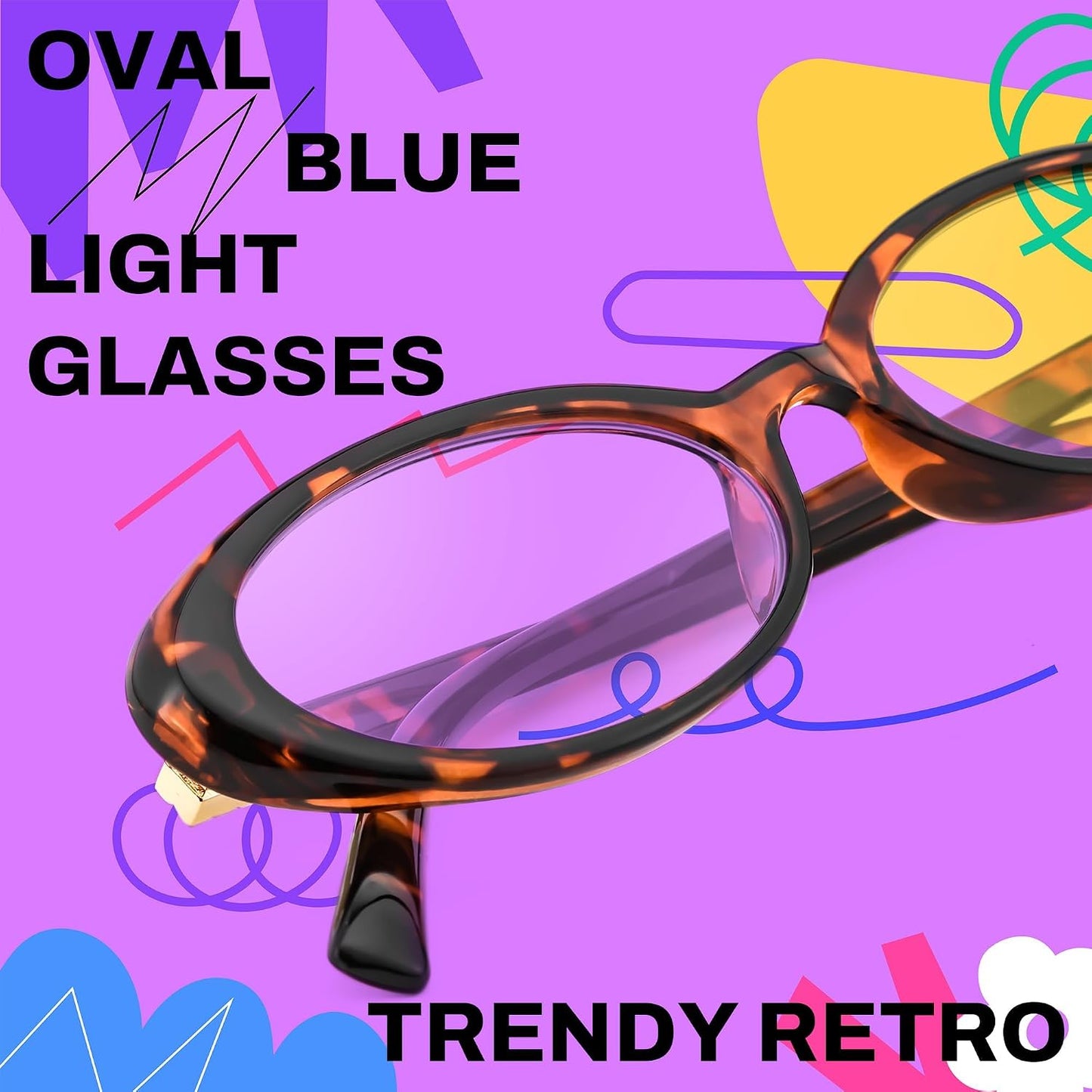 商品图片 10 | B0F6MW26L2 | FEISEDY Oval Blue Light Glasses for Woman Vintage Small Face Lightweight Eyeglasses Retro Nerd Y2K Frame B0290