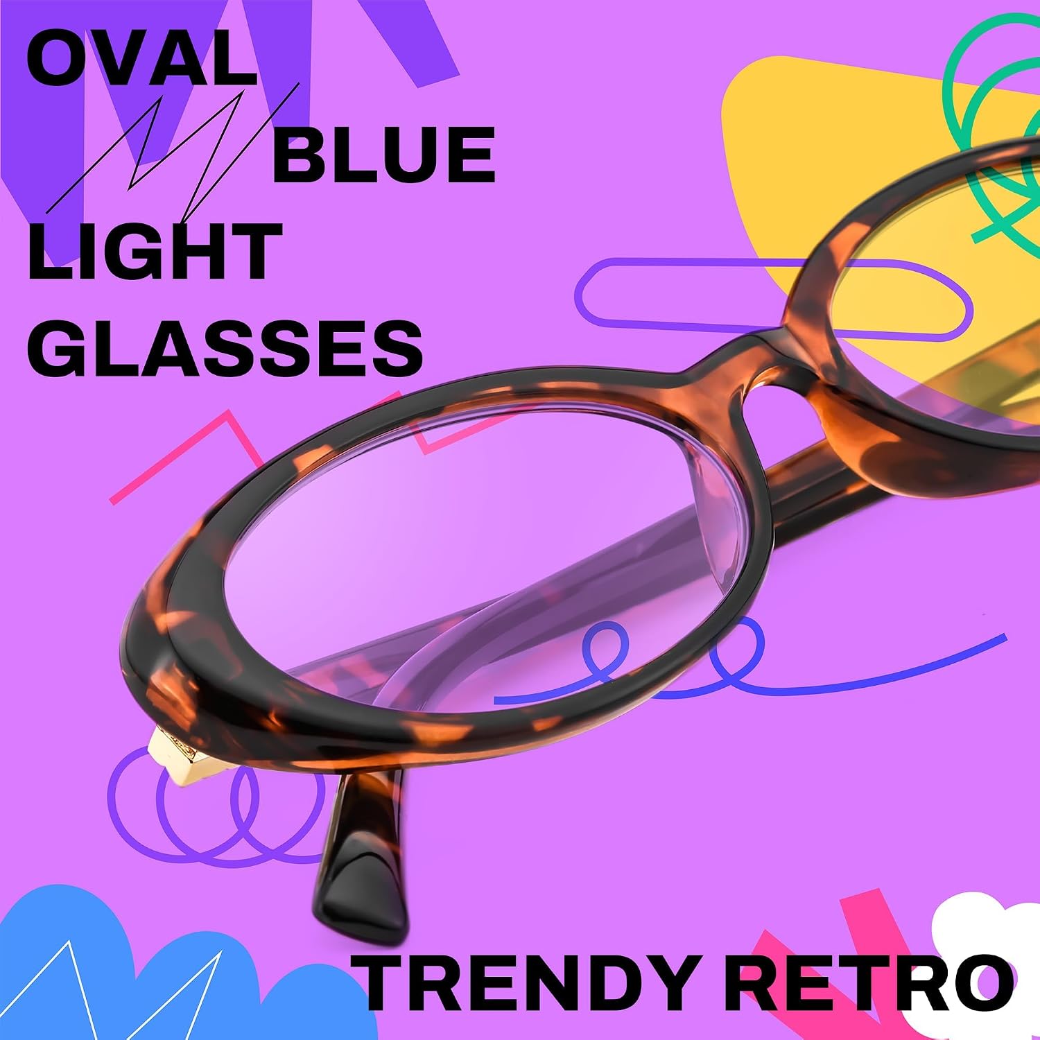 商品图片 10 | B0F6MW26L2 | FEISEDY Oval Blue Light Glasses for Woman Vintage Small Face Lightweight Eyeglasses Retro Nerd Y2K Frame B0290