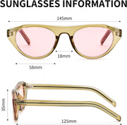 ÉÌƷͼƬ 28 | B0GSYML7HF | FEISEDY Retro Oval Cat Eye Sunglasses for Women Men B0411