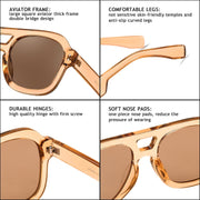 ÉÌƷͼƬ 43 | B09KV1MSHN | FEISEDY Aviator Sunglasses For Women Men Square Chunky Trendy Eyewear B2846