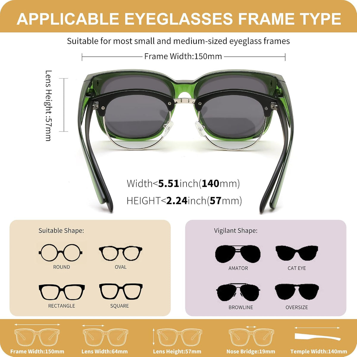 ÉÌƷͼƬ 86 | B0DS5D4WB4 | FEISEDY Sunglasses That Fit Over Glasses for Women Men UV400 B0269