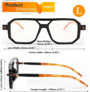 ÉÌƷͼƬ 31 | B0DPLTC8K6 | FEISEDY Vintage Square Blue Light Blocking Glasses Women Men 70s Flat Aviator Glasses Computer Anti Glare B0062