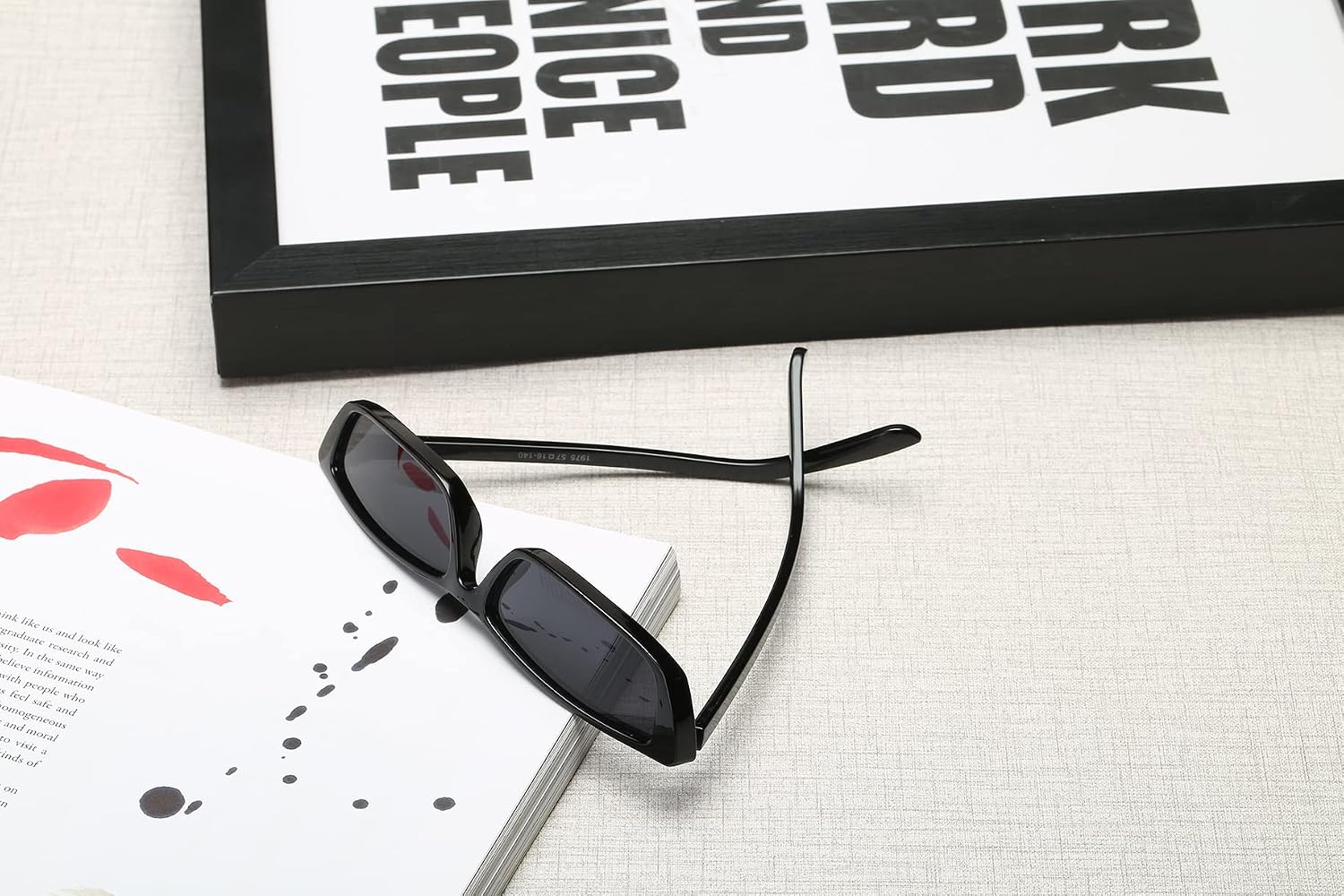 商品图片 5 | B079KZTRT2 | FEISEDY Vintage Square Small Sunglasses Cateye Women Acetate Frame Eyewear B2292