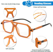 ÉÌƷͼƬ 34 | B0CNGDG64J | FEISEDY Vintage Square Blue Light Blocking Reading Glasses Women Men B0090