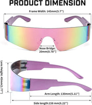 ÉÌƷͼƬ 42 | B0B1V45SXC | FEISEDY Y2K Futuristic Sunglasses Women Men Rimless One Piece Miorred B2927