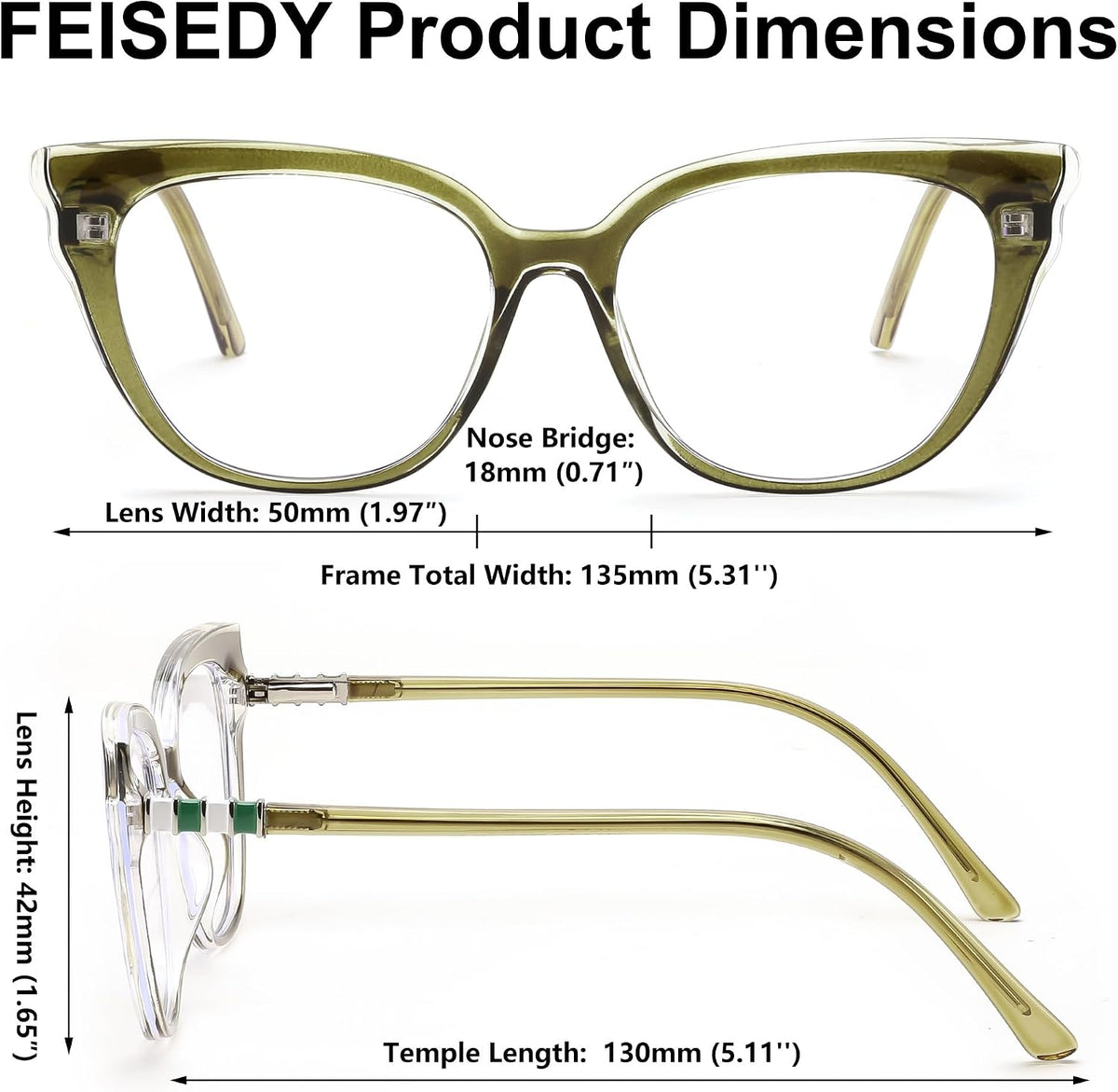 ÉÌƷͼƬ 14 | B0D5XLRPP2 | FEISEDY Cat Eye Blue Light Blocking Glasses for Women Anti Eyestrain & UV B0182