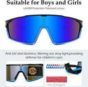 ÉÌƷͼƬ 19 | B0DFLMHFF6 | FEISEDY Kids Teens Baseball Polarized Sunglasses Lightweight TR90 Frame UV400 Sports Cycling Shades for Boys Girls B0186