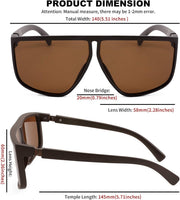 ÉÌƷͼƬ 5 | B08QMYV37G | FEISEDY Square Oversized Sunglasses for Women Men Flat Top Fashion Shades B2669
