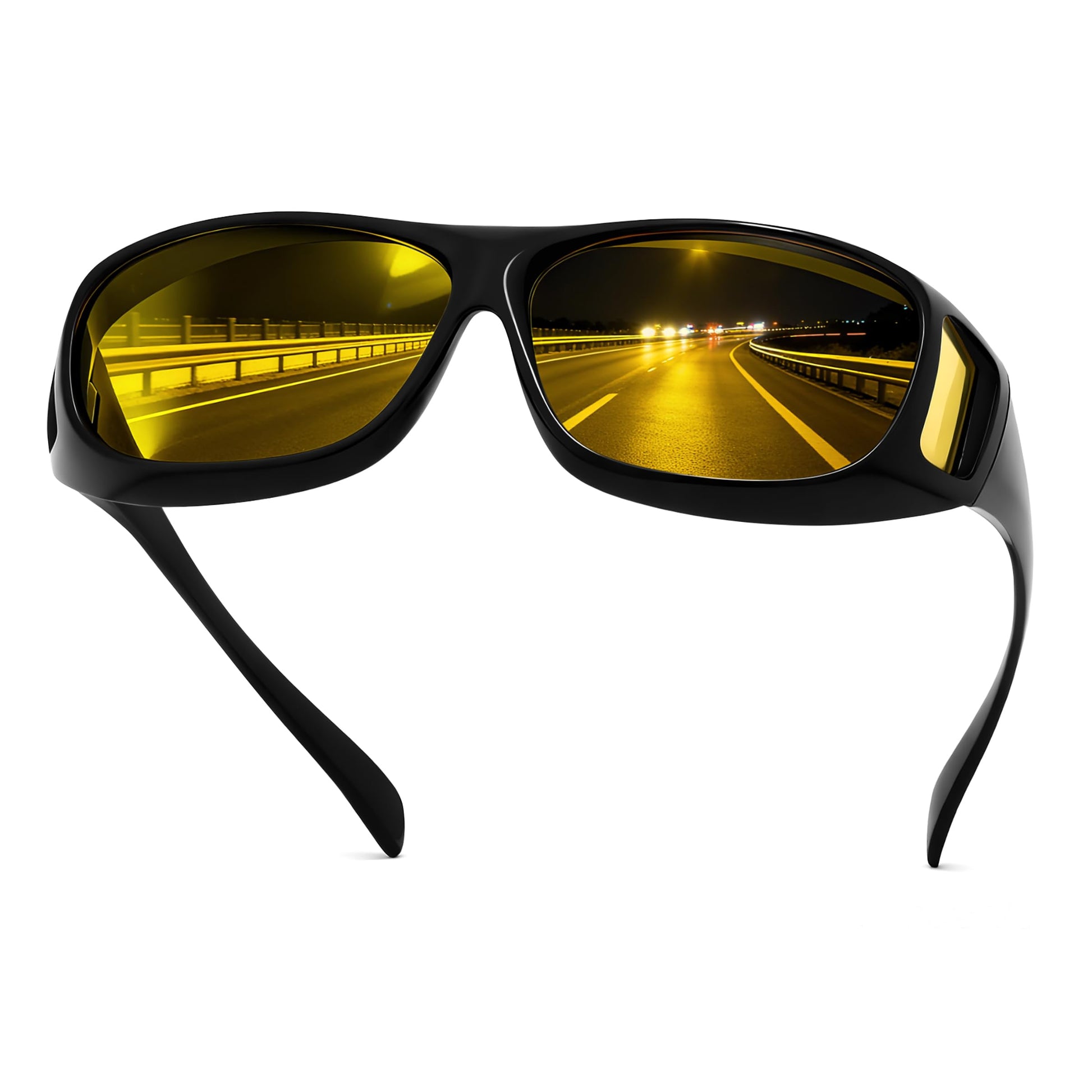 FEISEDY Fit Over Glasses Sunglasses, Work Safety Goggles for Men Women, Wrap Around Sunglasses Outdoors B0343