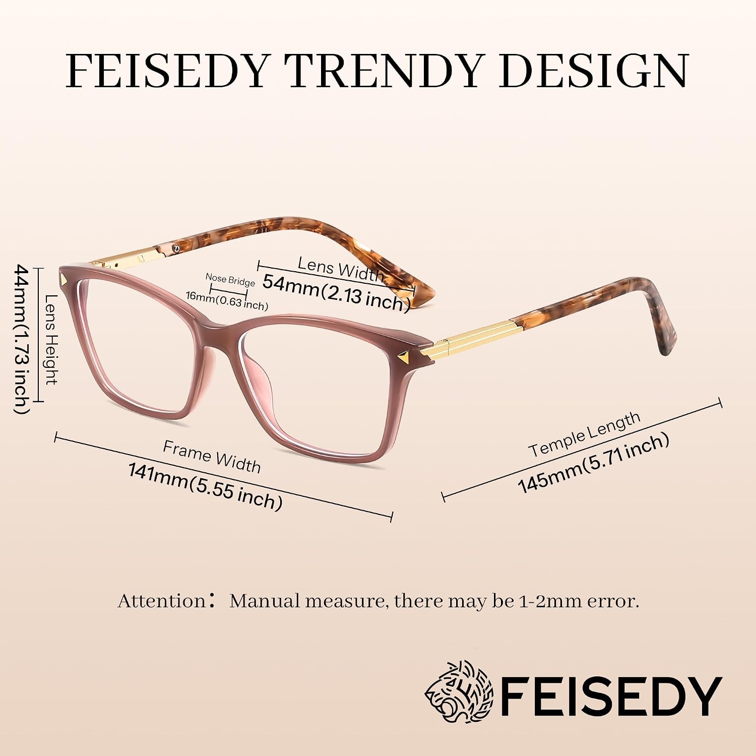 商品图片 18 | B0FZT81LLR | FEISEDY Blue Light Glasses for Women Men TR90 Computer Phone Gaming B0370 | Blue Light Blocking Glasses, Anti Eyestrain and Glare, Soft Comfortable Fit with Spring Hinges