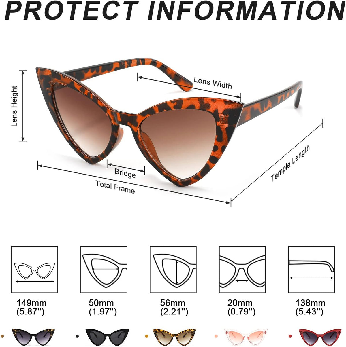 ÉÌƷͼƬ 20 | B09SPTCVBR | FEISEDY Retro Cat Eye Sunglasses for Women Fashion Vintage Cateye Sun Glasses B2235