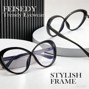 ÉÌƷͼƬ 19 | B0GXZ3356Q | FEISEDY Oversized Cat Eye Blue Light Blocking Glasses for Woman, Retro Cateye Eyeglasses, Stylish Bluelight Glasses B0454