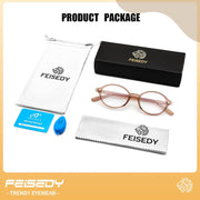 ÉÌƷͼƬ 42 | B0DJ4YNFXZ | FEISEDY Vintage Oval Blue Light Glasses for Women Men Stylish Lightweight 90s Eyeglasses Fake Nerd Y2k Eyewear Frame B0242