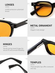 ÉÌƷͼƬ 19 | B0H83DD892 | FEISEDY Retro Thick Polarized Square Sunglasses for Women Men B0458