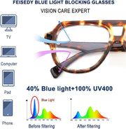 ÉÌƷͼƬ 30 | B0CFFB9X5W | FEISEDY Aviator Frame Glasses for Women Men Blue Light Blocking Glasses Anti Glare Computer Eyeglasses B0039