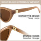 商品图片 11 | B0GVF3CZ9N | FEISEDY Cat eye Sunglasses Polarized and Retro Stylish for Women Men B0428 | UV400 Protection, for Driving Fishing Beach Travel and Party, Metal Accents, Versatile Styling