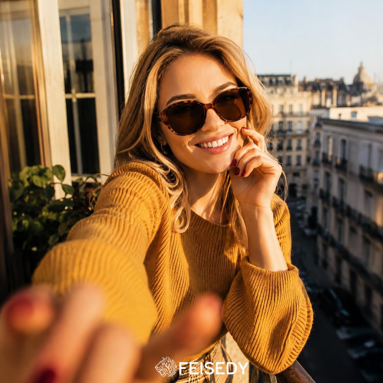 商品图片 16 | B0H4R52F3D | FEISEDY Women's Polarized Sunglasses Wrap Around Vintage Fashion Sunnies UV400 Protection B0394