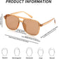 商品图片 74 | B09J8999GR | FEISEDY Retro Square Aviator Sunglasses Women Men 70s Vintage Trendy Plastic Frame Sun Glasses B2835